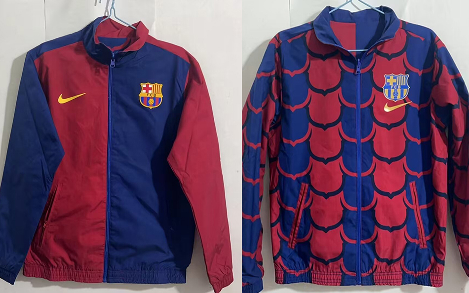 AAA Quality Barcelona 24/25 Reversible Wind Coat - Red/Blue